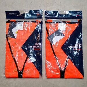Lot of 2 Safety Vest Size 5XL Kishigo 1538 Orange High Visibility Workwear